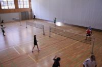 November 2015: Badminton Turnier in der Dreifachturnhalle von Sterzing