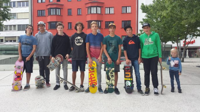 Aktivität der Skatergruppe im Sommer 2016