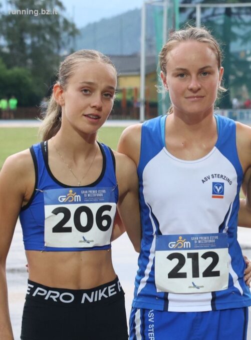 Lara Vorhauser und Lena Trenkwalder glänzen im 1500m Lauf  beim Meeting „Palio Città della Quercia